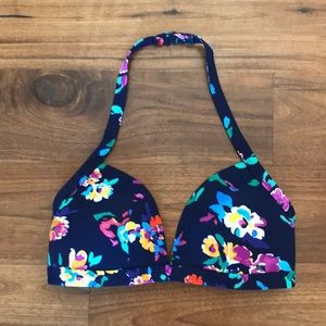 Lands End floral swim bikini top. 32D.